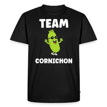 Humour Cornichon - T-shirt Premium bio Homme - noir - Devant - Nico (187cm)