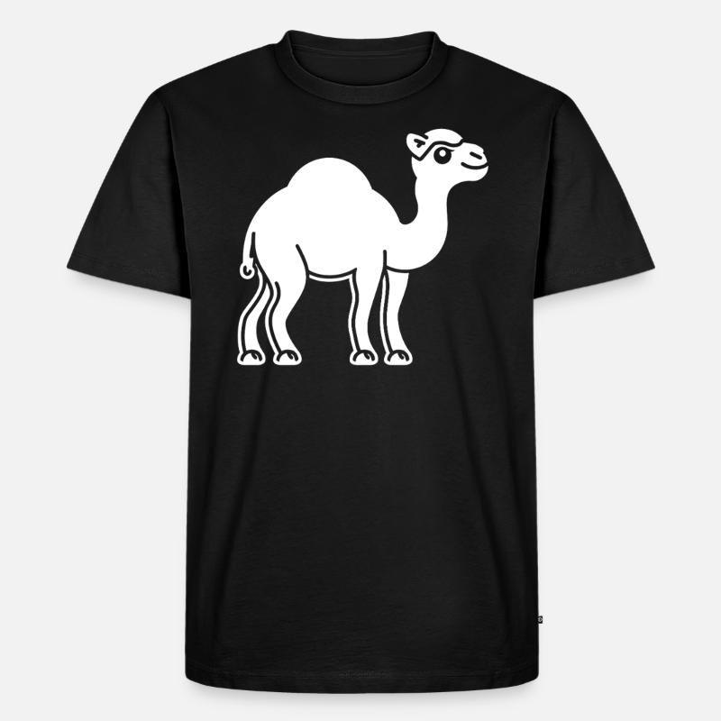 Kamel - Männer Premium Bio T-Shirt - Schwarz