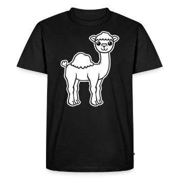 chameau - T-shirt Premium bio Homme - noir - Devant - Nico (187cm)