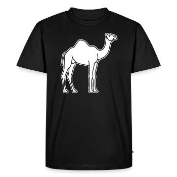 camel - Men's Premium Organic T-Shirt - black - Front - Nico (187cm)