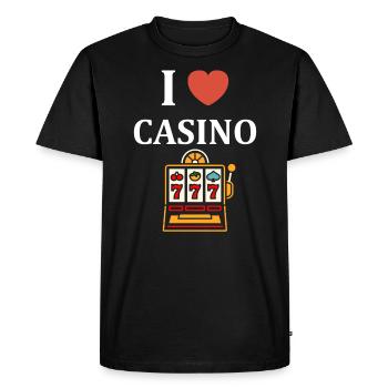 Casino - T-shirt Premium bio Homme - noir - Devant - Nico (187cm)