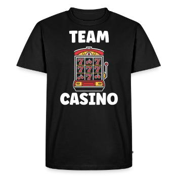Casino - T-shirt Premium bio Homme - noir - Devant - Nico (187cm)