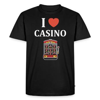 Casino - T-shirt Premium bio Homme - noir - Devant - Nico (187cm)