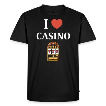 Casino - T-shirt Premium bio Homme - noir - Devant - Nico (187cm)