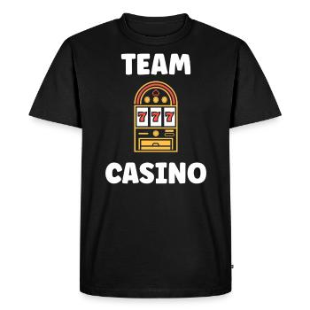 Casino - T-shirt Premium bio Homme - noir - Devant - Nico (187cm)