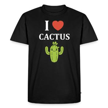 Cactus - Men's Premium Organic T-Shirt - black - Front - Nico (187cm)