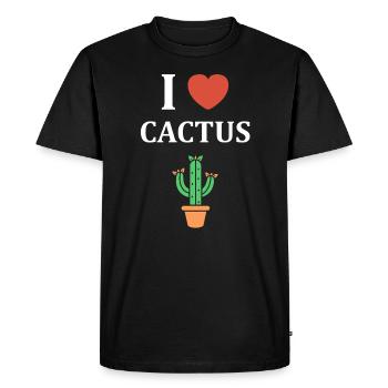 Cactus - Men's Premium Organic T-Shirt - black - Front - Nico (187cm)