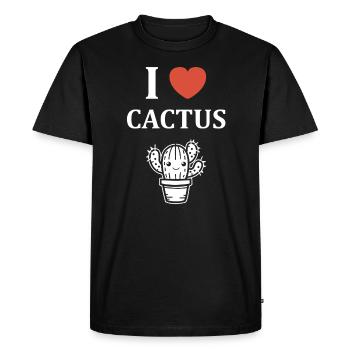 Cactus - Men's Premium Organic T-Shirt - black - Front - Nico (187cm)