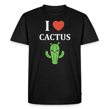 Cactus - Men's Premium Organic T-Shirt - black - Front - Nico (187cm)