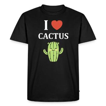 Cactus - Men's Premium Organic T-Shirt - black - Front - Nico (187cm)