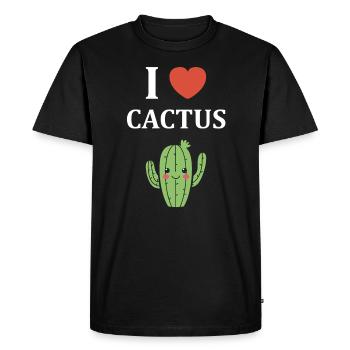 Cactus - Men's Premium Organic T-Shirt - black - Front - Nico (187cm)