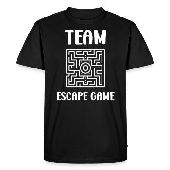 Escape game - Men's Premium Organic T-Shirt - black - Front - Nico (187cm)