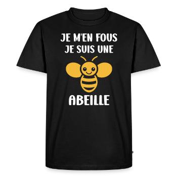 Abeille - T-shirt Premium bio Homme - noir - Devant - Nico (187cm)