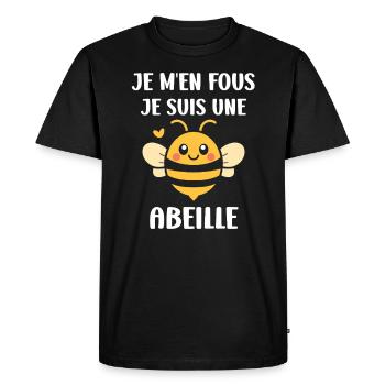 Abeille - T-shirt Premium bio Homme - noir - Devant - Nico (187cm)