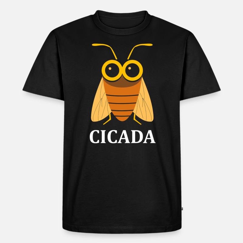 Zikade - Männer Premium Bio T-Shirt - Schwarz