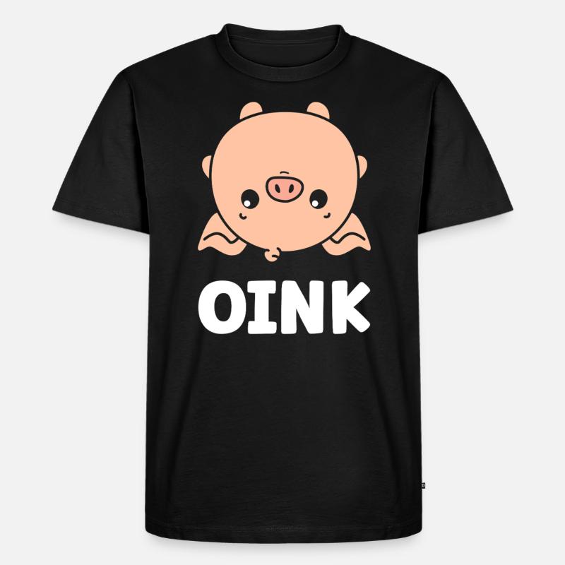 Schwein - Männer Premium Bio T-Shirt - Schwarz
