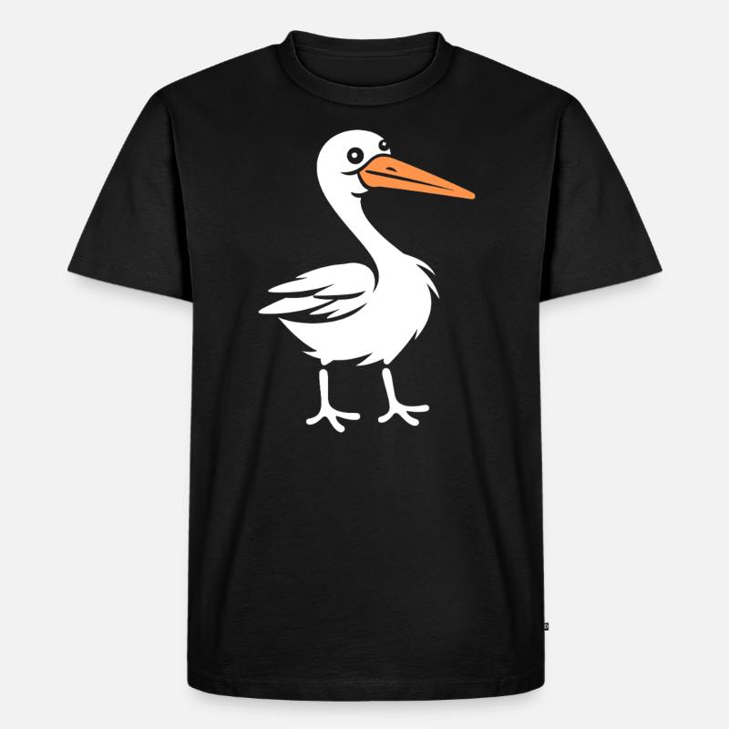 Storch - Männer Premium Bio T-Shirt - Schwarz