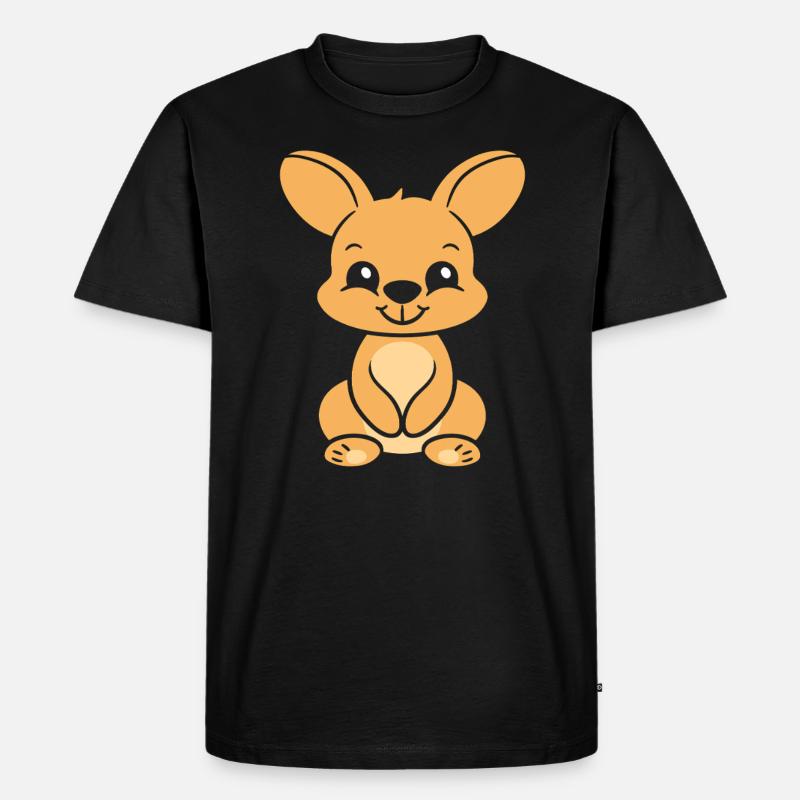 Wallaby - Männer Premium Bio T-Shirt - Schwarz