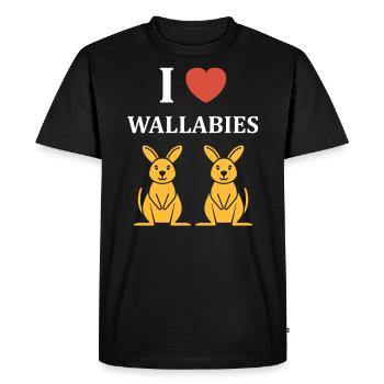 wallaby - Men's Premium Organic T-Shirt - black - Front - Nico (187cm)