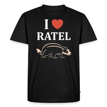 Honey badger - Men's Premium Organic T-Shirt - black - Front - Nico (187cm)