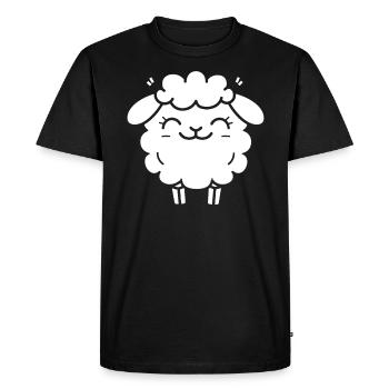Sheep - Men's Premium Organic T-Shirt - black - Front - Nico (187cm)
