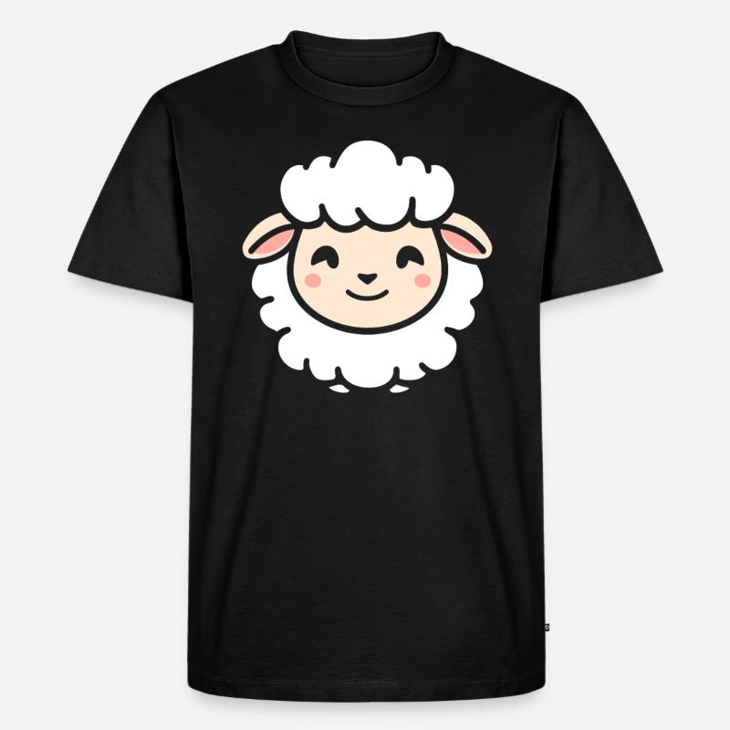 Schaf - Männer Premium Bio T-Shirt - Schwarz
