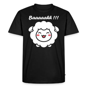 Sheep - Men's Premium Organic T-Shirt - black - Front - Nico (187cm)