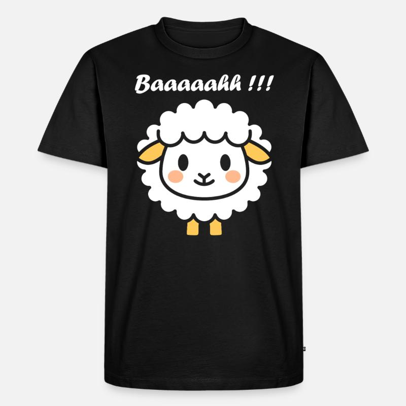 Schaf - Männer Premium Bio T-Shirt - Schwarz