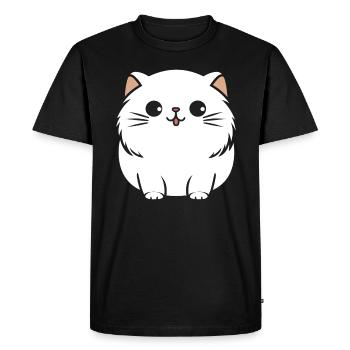 Chat persan - T-shirt Premium bio Homme - noir - Devant - Nico (187cm)