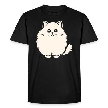 Chat persan - T-shirt Premium bio Homme - noir - Devant - Nico (187cm)