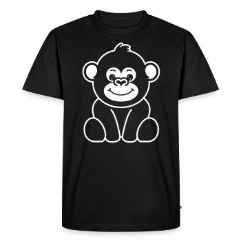 Gorille - T-shirt Premium bio Homme - noir - Devant - Nico (187cm)