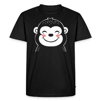 Gorille - T-shirt Premium bio Homme - noir - Devant - Nico (187cm)