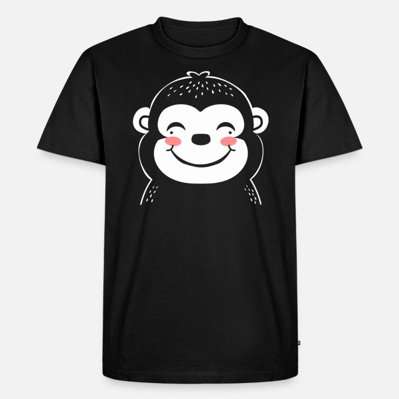 Gorilla - Männer Premium Bio T-Shirt - Schwarz