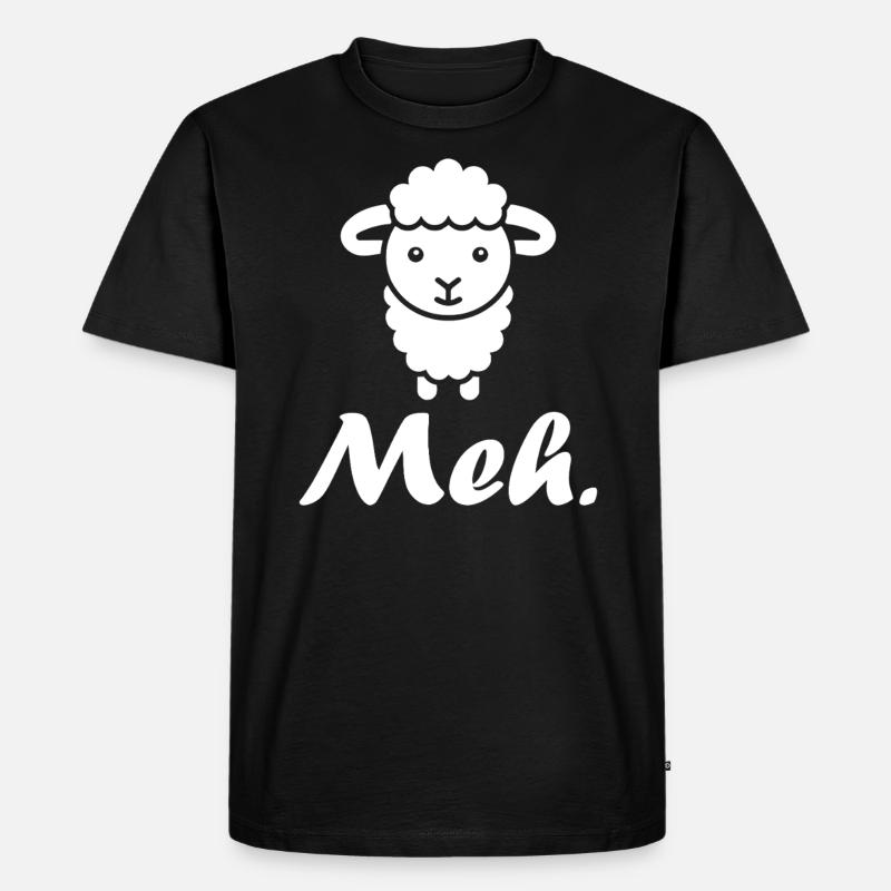 Schaf - Männer Premium Bio T-Shirt - Schwarz