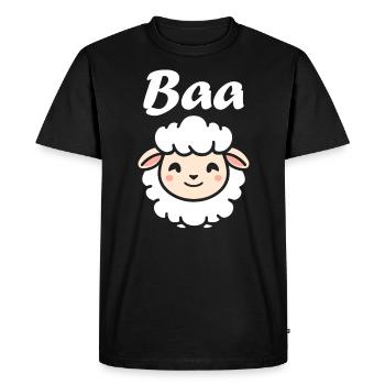 sheep - Men's Premium Organic T-Shirt - black - Front - Nico (187cm)