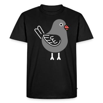 pigeon - Men's Premium Organic T-Shirt - black - Front - Nico (187cm)
