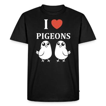 pigeon - Men's Premium Organic T-Shirt - black - Front - Nico (187cm)