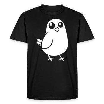 pigeon - Men's Premium Organic T-Shirt - black - Front - Nico (187cm)