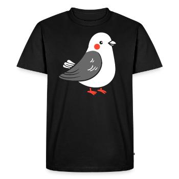 pigeon - Men's Premium Organic T-Shirt - black - Front - Nico (187cm)