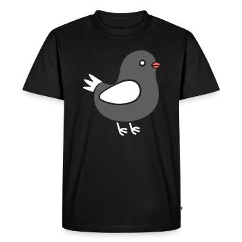 pigeon - Men's Premium Organic T-Shirt - black - Front - Nico (187cm)