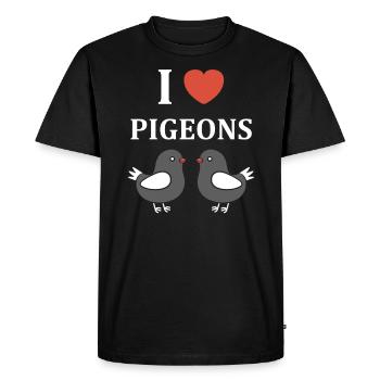 pigeon - Men's Premium Organic T-Shirt - black - Front - Nico (187cm)