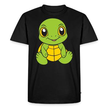 tortoise - Men's Premium Organic T-Shirt - black - Front - Nico (187cm)
