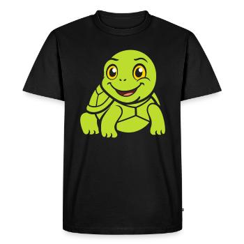 tortoise - Men's Premium Organic T-Shirt - black - Front - Nico (187cm)