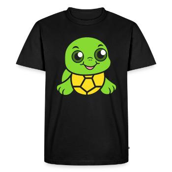 tortoise - Men's Premium Organic T-Shirt - black - Front - Nico (187cm)