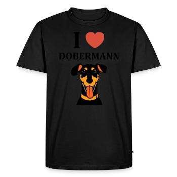dobermann - T-shirt Premium bio Homme - noir - Devant - Nico (187cm)