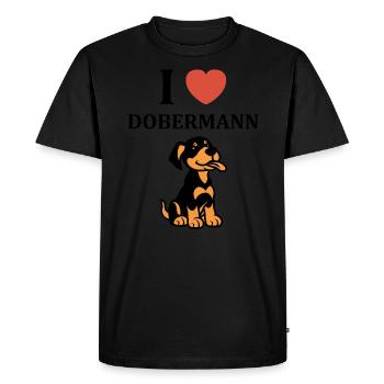 dobermann - T-shirt Premium bio Homme - noir - Devant - Nico (187cm)