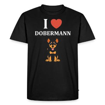 dobermann - T-shirt Premium bio Homme - noir - Devant - Nico (187cm)