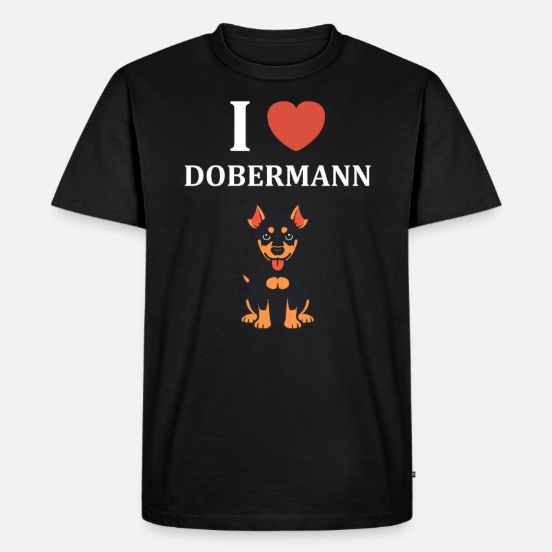 Dobermann - Männer Premium Bio T-Shirt - Schwarz