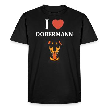 dobermann - T-shirt Premium bio Homme - noir - Devant - Nico (187cm)