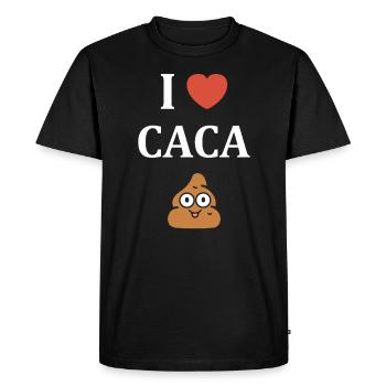 caca - T-shirt Premium bio Homme - noir - Devant - Nico (187cm)